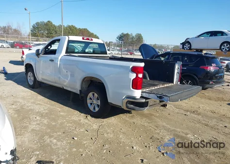 2021 Chevrolet Silverado 1500 2Wd Long Bed Wt из США, поврежденный, VIN 3GCNWAEF0MG384029